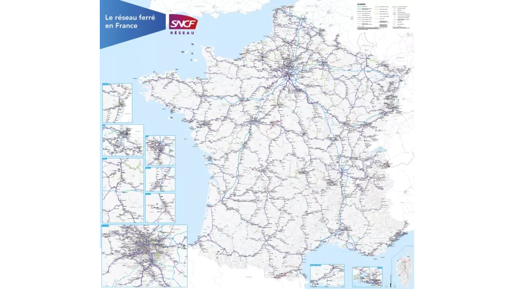 Le réseau du rail en France